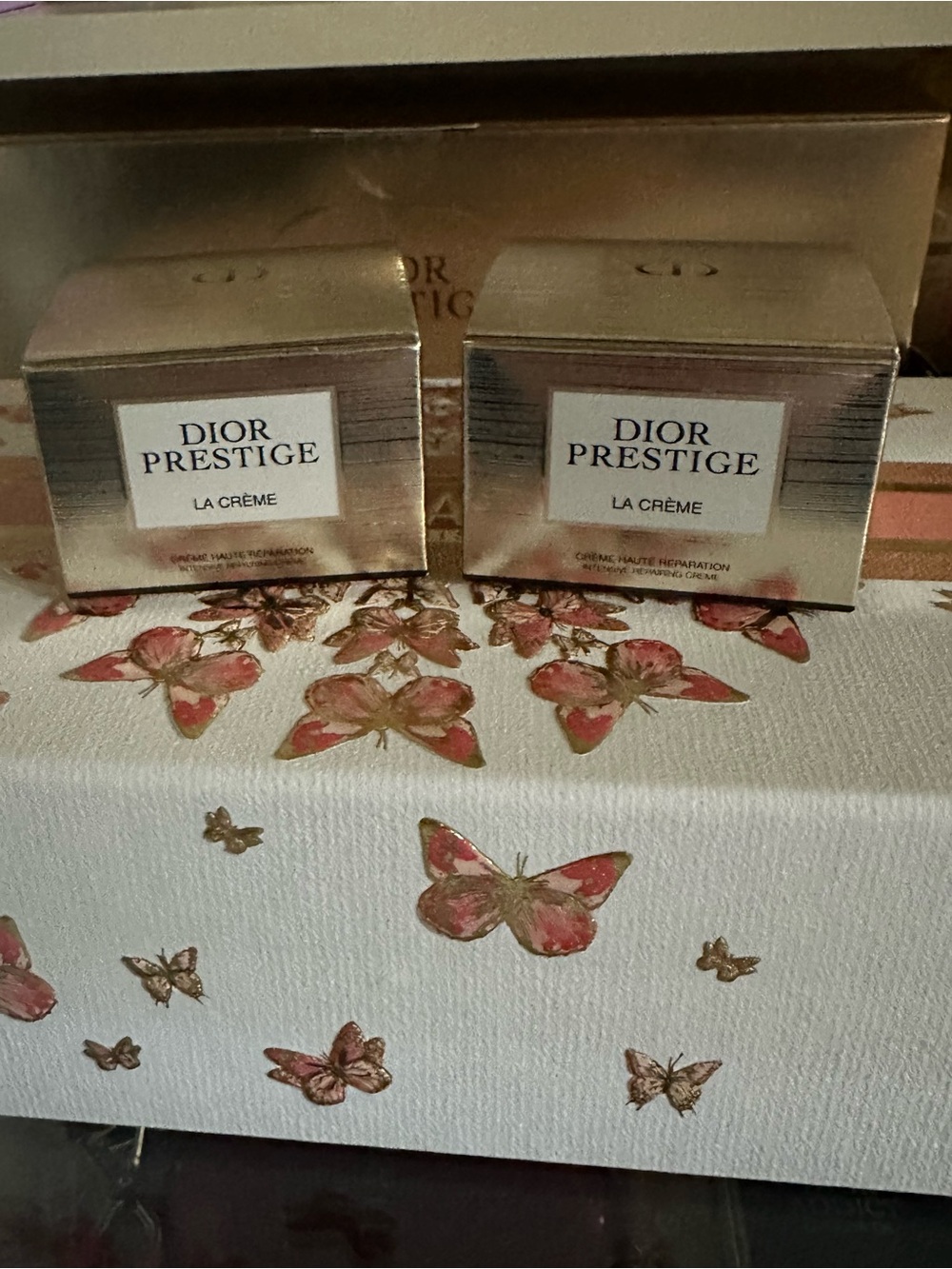2 Dior Prestige La Crème Texture Essentielle Mini Refillable Age-Defying 5ml